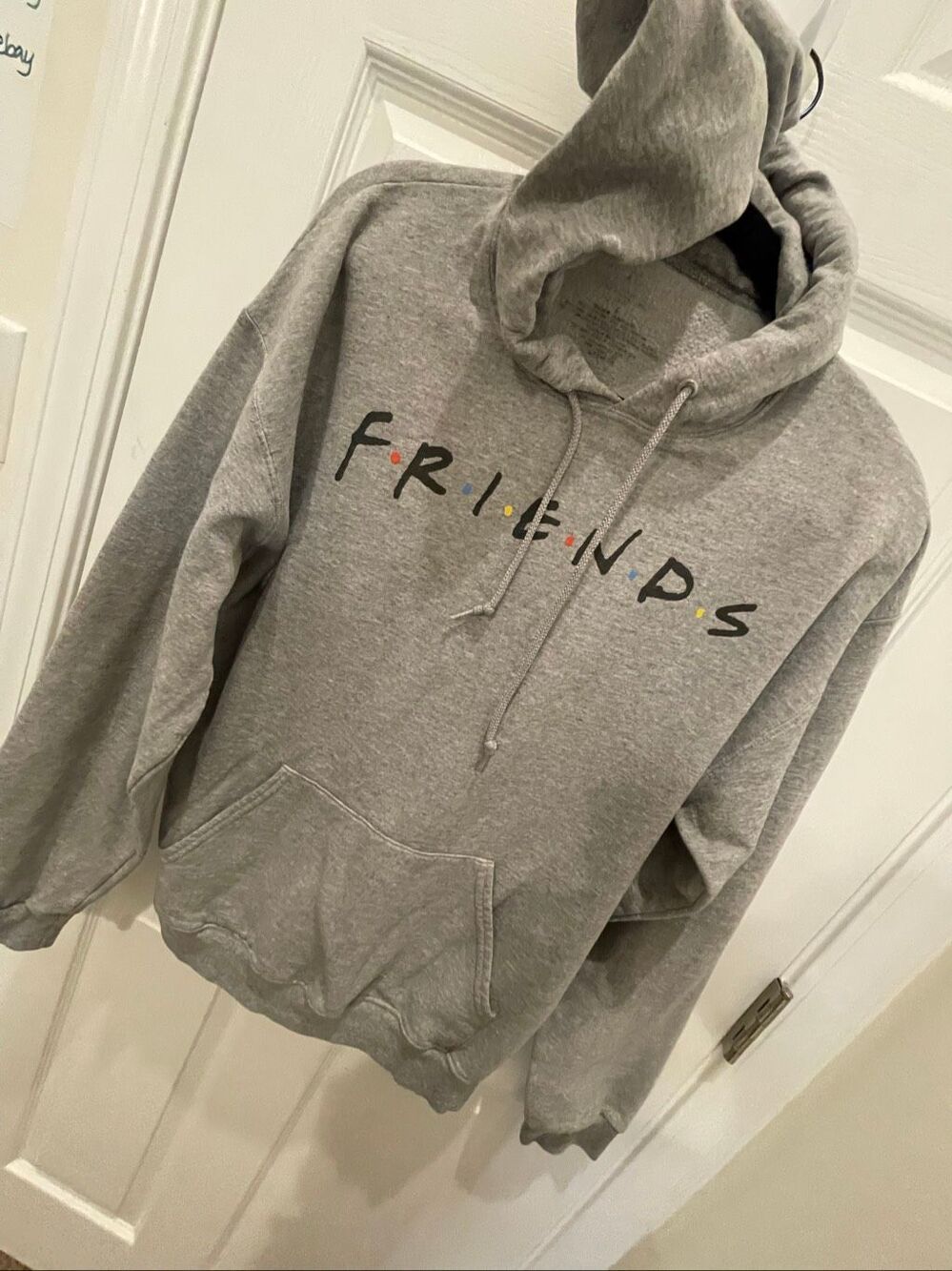 Friends long sleeve hoodie size large gray